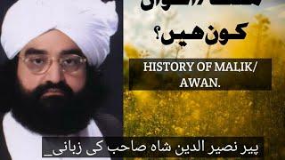 HISTORY OF MALIK /AWAN (اعوان قوم کی تاریخ)BY PEER NASEER UD Deen.