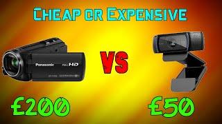 professional film camera vs logitech webcam