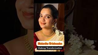 ⁠@MalavikaKrishnadas4 Makeup Transformation | Niv Vin Arts #transformation #makeup #trending