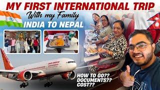 FIRST EVER International Journey with My Parents | Delhi to Kathmandu in Air India A320 Flight 