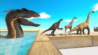 Dinosaurs and Animals Escape From Indoraptor Prison - Animal Revolt Battle Simulator