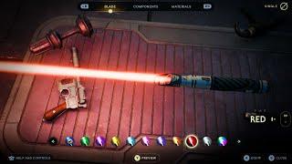 All Lightsaber Colors in Jedi Survivor! (2 RARE Colours)