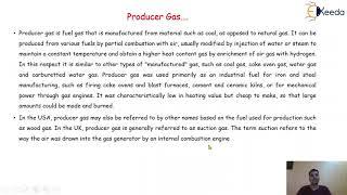 Producer Gas   Merit and Demerits   Suitability as Fuel - Engine Testing and Performance Engine