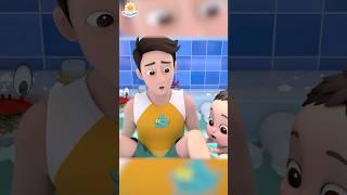 Bath Song | Dad Falls in the Bathtub | LiaChaCha Nursery Rhymes #shorts #baby #bath