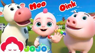 Moo  Oink!  Animal Sounds Song | Baby JoJo Nursery Rhymes & Kids Songs