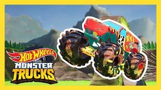 СПАСАЙТЕСЬ ОТ ОПОЛЗНЕВОГО БЕЗУМИЯ! | Monster Trucks Island | @HotWheelsRussia +3