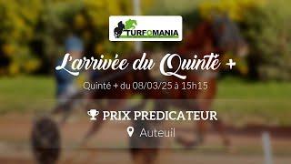 Turfomania Arrivée quinté du Samedi 08 Mars 2025