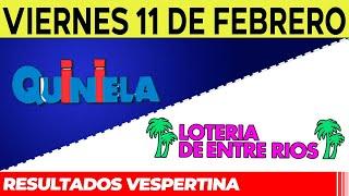 Resultados Quinielas Vespertinas de Córdoba y Entre Rios Viernes 11 de Febrero