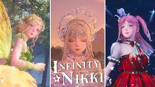 ALL EIGHT 5  Outfits Evolution Animations Showcase - Infinity Nikki 1.1