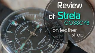 Review of Strela CO38CYB-S  chronograph watch on leather strap