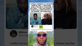 Lil Wayne CLARIFIES Kendrick Lamar Beef & Drake Drama! Reacts to 'Not Like Us' Lyric Mishap #shorts