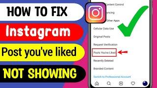 How to FIX Instagram Post you've liked option not Showing - 2022