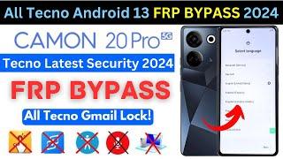 -Unlock Tecno Camon 20 Pro FRP Bypass Without PC 2024 Tecno CK7n Frp Google Account No DIsable Apps!