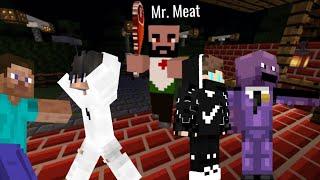 Breaking in Mr.Meat's house in Minecraft!!