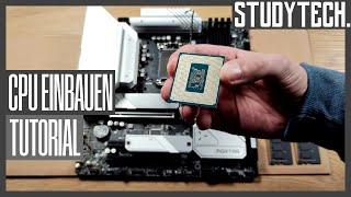 Intel CPU einsetzen: Sockel 1700 / Prozessor einbauen [4K/Deutsch] #studytech