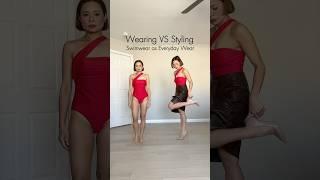 Wearing VS Styling - Red Swimsuit ️ #shorts