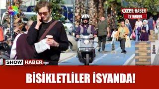 Bisiklet yolunu işgal ettiler!