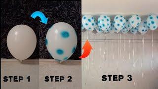 How to stick balloons on wall/ how to stick balloons on ceiling without helium/ Winnie Rogers DIY