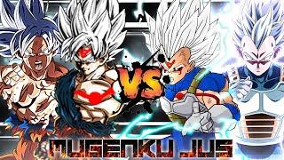 Goku Omni God & Goku MUI vs Vegeta Omni God & Vegeta MUI ANIME MUGEN JUS Tag Team 2 vs 2