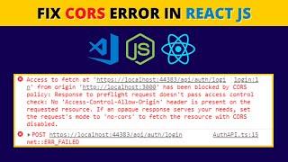 How To Fix CORS Error In React Js? (2022) | Solved!!