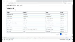 Asp.net core dynamic grid view using bootstrap