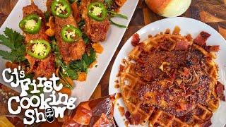 Will It Bandito? Chicken and Waffles and a Corndog! | CJ's First Cooking Show | Blackstone Griddles