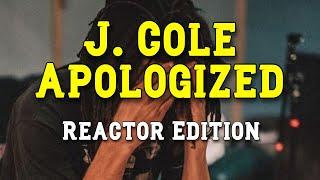 J. Cole - Apologizes to Kendrick Lamar - REACTION COMPILATION