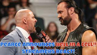 Streamers React! Adam Pearce announces Hell in a Cell!! #wwe #badblood #cmpunk