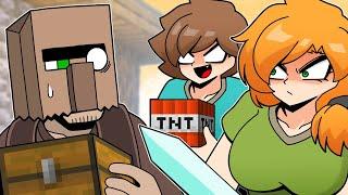 Steve & Alex vs Villager | Minecraft anime