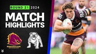 NRL 2024 | Broncos v Bulldogs | Match Highlights