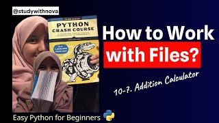 #73 Let's Code Python Crash Course | studywithnova