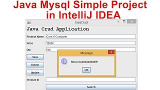 Java Mysql simple project  in IntelliJ IDEA