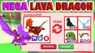 NO WAY  I TRADED MEGA LAVA DRAGON IN 2023 IN ADOPT ME! ROBLOX