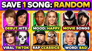 Save One Song ⭐️ RANDOM Rules Edition, 6 SONGS QUIZ | Music Challenge