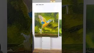 Painting a Kingfisher in oil #shorts #jaancolorsart #art #youtubeshorts #trending #viral