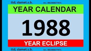 calendar year 1988 #calendar #blog #eclipse #education #music #entertainment #inggeris