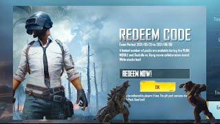 PUBG Mobile Redeem Codes | Godzilla vs Kong | May 2021 | #Pubgmobile #Redeem