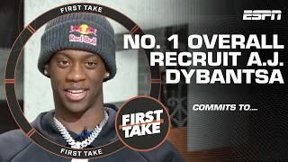  No. 1 overall recruit A.J. Dybantsa announces commitment to BYU Cougars  | First Take