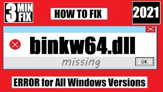 BINKW64.dll Missing? Learn How To Fix binkw64.dll Was Not Found (GTA 5 error) Error Windows10 64 Bit