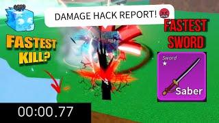 Using the FASTEST SWORD and this happened.. |Godhuman and Saber Combo in BLOXFRUIT / Bounty Hunting