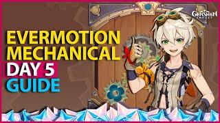 Evermotion Mechanical Painting Day 5 SIMPLE SOLUTION Genshin Impact Gear Challenge Stage 5