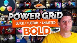 BOLD - Animated Video Grid Tutorial  / Power Grid / Davinci Resolve