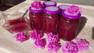 Gül mürəbbəsinin  hazırlanması 