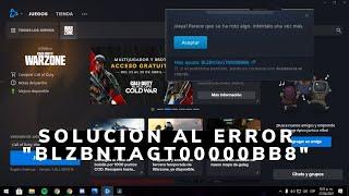 Solución al Error "BLZBNTAGT00000BB8" de Battle.Net - WARZONE/COLD WAR (Sin necesidad de Reinstalar)