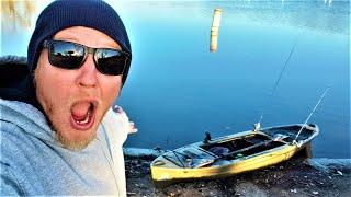 Nebraska KAYAK Fishing In DECEMBER!  (Great Day)