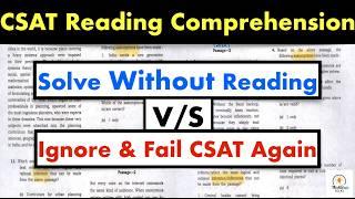 Stop Fearing CSAT:- +50 MARKS Guaranteed by Solving Comprehension without Reading #thinkbasicfolks