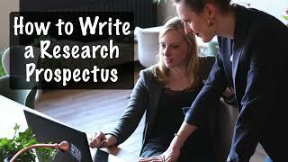 How to Write a Research Prospectus