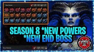 Diablo 4 HUGE NEWS, SEASON 8 New OMEGA BOSS: New Boss Powers, Endgame Reworks, and More PTR