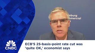 ECB'S 25-basis-point rate cut was 'quite OK,' economist says