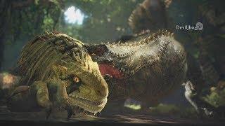 Monster Hunter World: Deviljho Boss Fight (with Cutscene!) - Solo / Long Sword